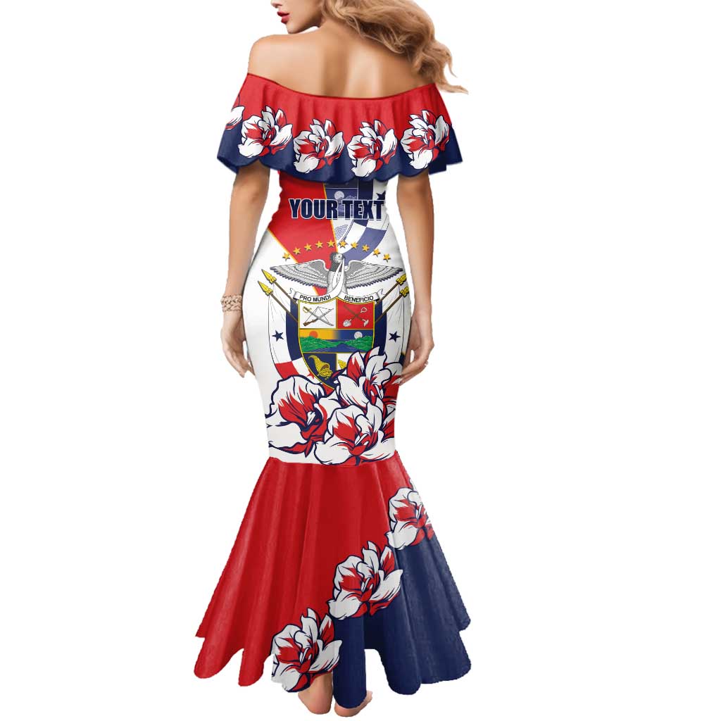 Personalized Panama Harpy Eagle Family Matching Mermaid Dress and Hawaiian Shirt Pro Mundi Beneficio Flor del Espiritu Santo - Wonder Print Shop