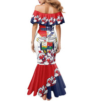 Personalized Panama Harpy Eagle Family Matching Mermaid Dress and Hawaiian Shirt Pro Mundi Beneficio Flor del Espiritu Santo - Wonder Print Shop