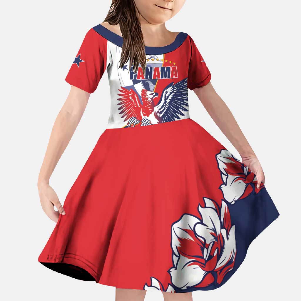 Personalized Panama Harpy Eagle Family Matching Off Shoulder Maxi Dress and Hawaiian Shirt Pro Mundi Beneficio Flor del Espiritu Santo - Wonder Print Shop