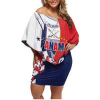 Personalized Panama Harpy Eagle Family Matching Off Shoulder Short Dress and Hawaiian Shirt Pro Mundi Beneficio Flor del Espiritu Santo - Wonder Print Shop