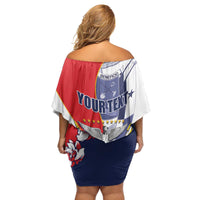 Personalized Panama Harpy Eagle Family Matching Off Shoulder Short Dress and Hawaiian Shirt Pro Mundi Beneficio Flor del Espiritu Santo - Wonder Print Shop