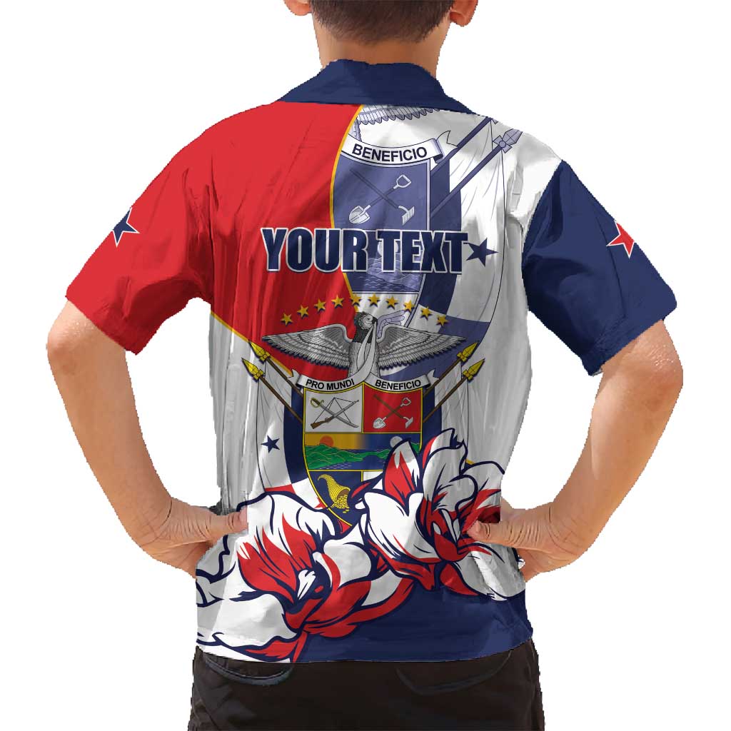 Personalized Panama Harpy Eagle Family Matching Puletasi and Hawaiian Shirt Pro Mundi Beneficio Flor del Espiritu Santo - Wonder Print Shop