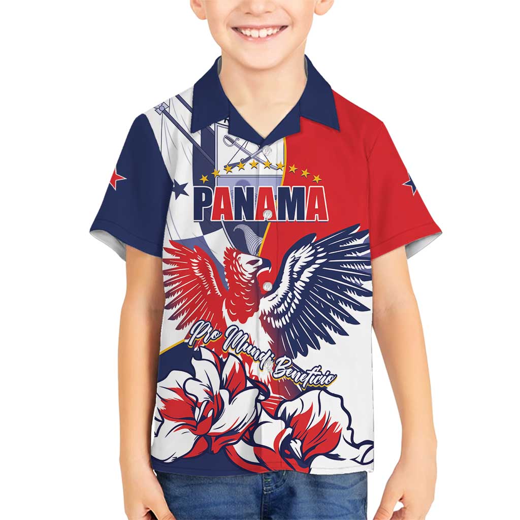 Personalized Panama Harpy Eagle Family Matching Summer Maxi Dress and Hawaiian Shirt Pro Mundi Beneficio Flor del Espiritu Santo - Wonder Print Shop