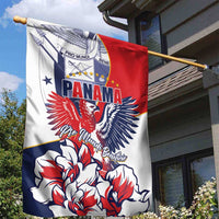 Panama Harpy Eagle Garden Flag Pro Mundi Beneficio Flor del Espiritu Santo - Wonder Print Shop