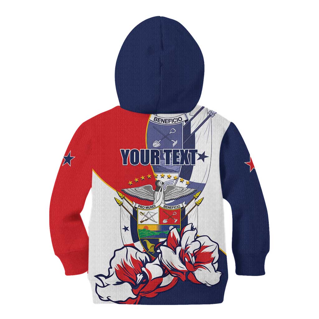 Personalized Panama Harpy Eagle Kid Hoodie Pro Mundi Beneficio Flor del Espiritu Santo - Wonder Print Shop