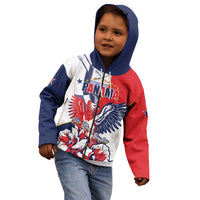 Personalized Panama Harpy Eagle Kid Hoodie Pro Mundi Beneficio Flor del Espiritu Santo - Wonder Print Shop