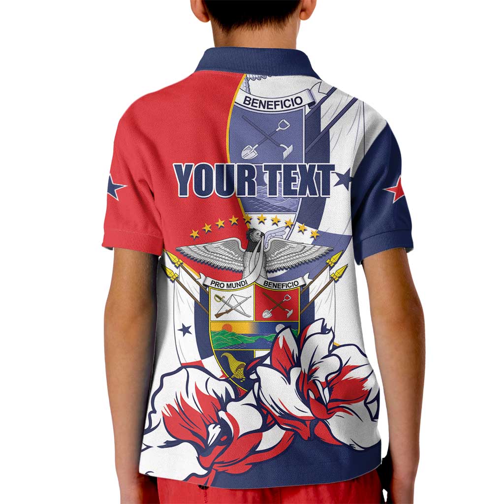 Personalized Panama Harpy Eagle Kid Polo Shirt Pro Mundi Beneficio Flor del Espiritu Santo - Wonder Print Shop