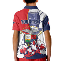 Personalized Panama Harpy Eagle Kid Polo Shirt Pro Mundi Beneficio Flor del Espiritu Santo - Wonder Print Shop