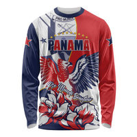 Personalized Panama Harpy Eagle Long Sleeve Shirt Pro Mundi Beneficio Flor del Espiritu Santo - Wonder Print Shop