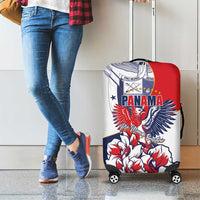 Panama Harpy Eagle Luggage Cover Pro Mundi Beneficio Flor del Espiritu Santo - Wonder Print Shop