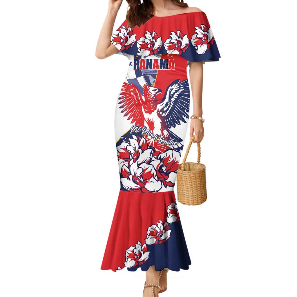 Personalized Panama Harpy Eagle Mermaid Dress Pro Mundi Beneficio Flor del Espiritu Santo - Wonder Print Shop