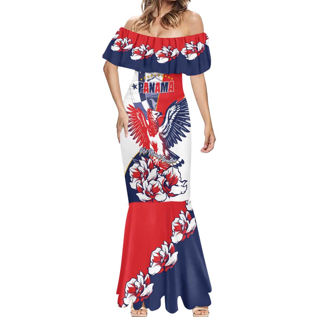 Personalized Panama Harpy Eagle Mermaid Dress Pro Mundi Beneficio Flor del Espiritu Santo - Wonder Print Shop