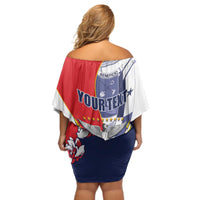 Personalized Panama Harpy Eagle Off Shoulder Short Dress Pro Mundi Beneficio Flor del Espiritu Santo - Wonder Print Shop