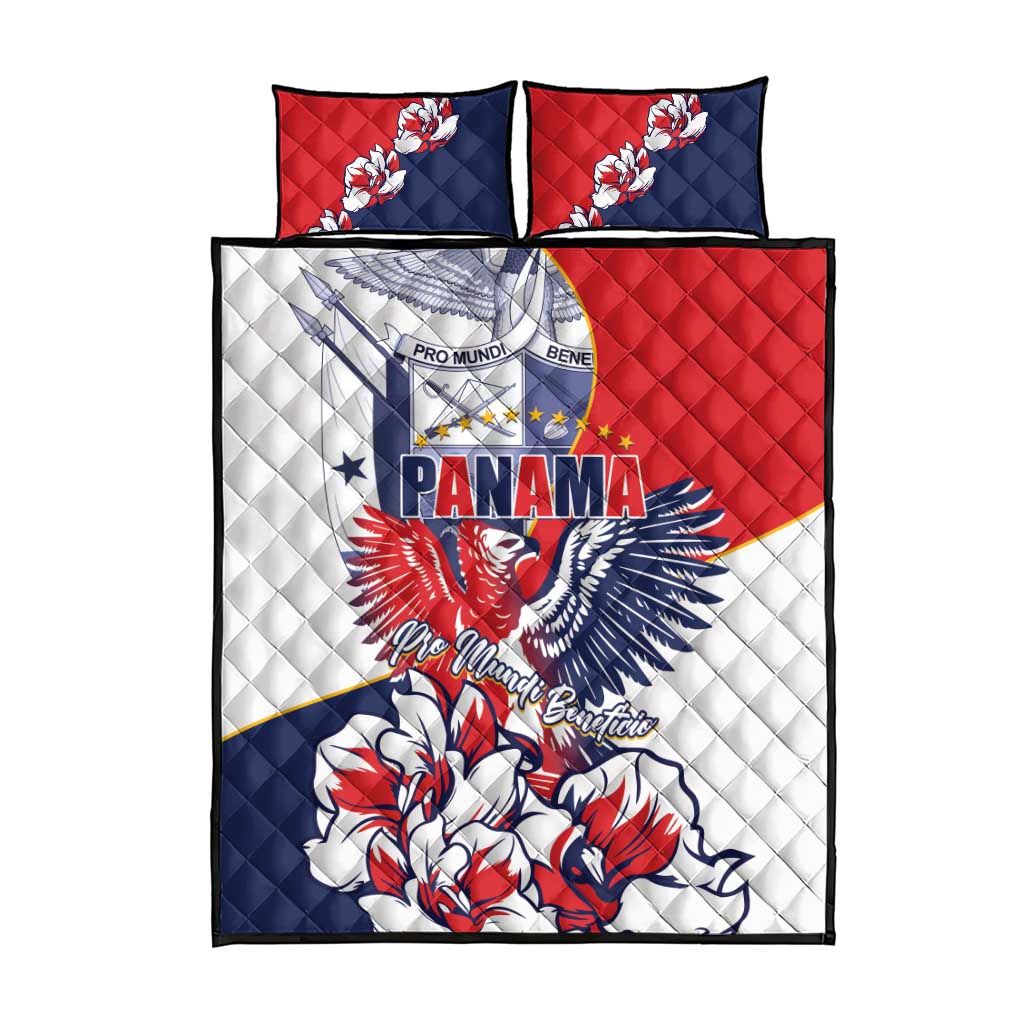 Panama Harpy Eagle Quilt Bed Set Pro Mundi Beneficio Flor del Espiritu Santo - Wonder Print Shop
