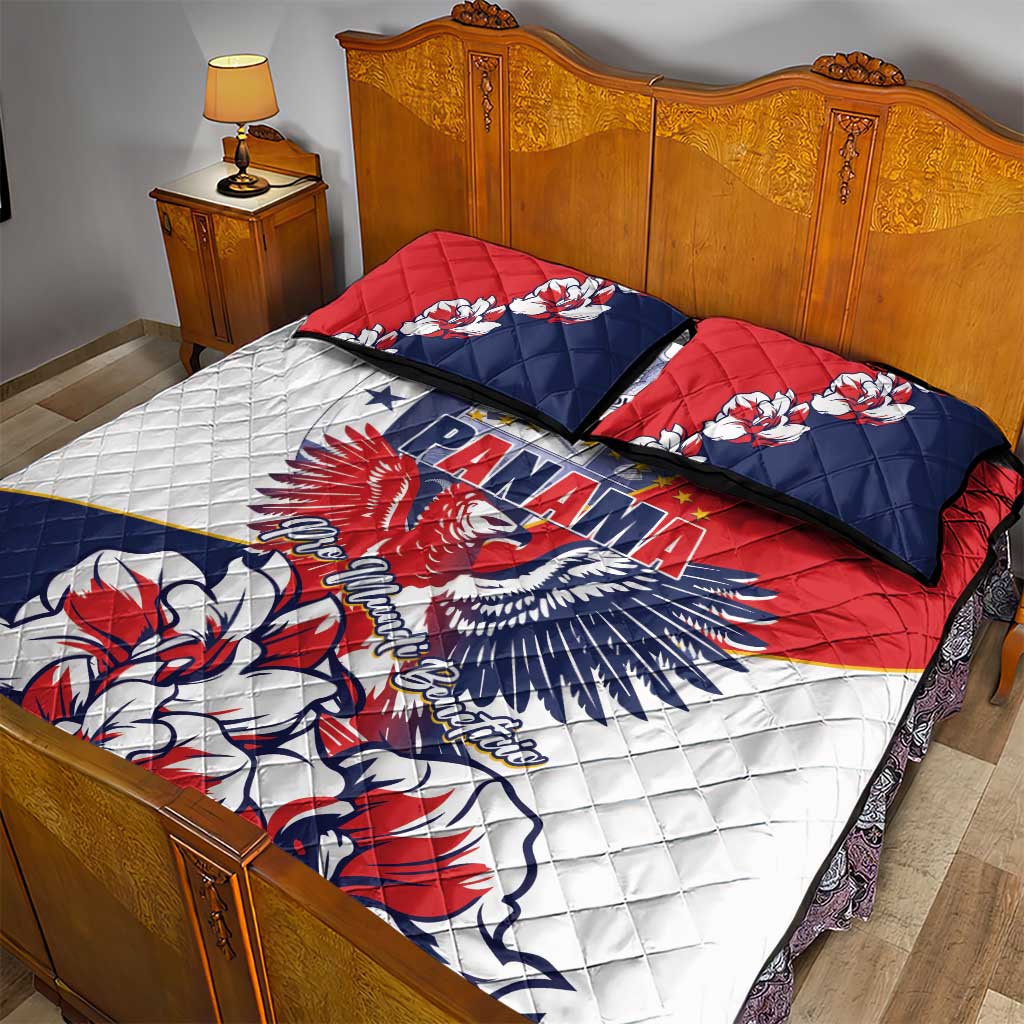 Panama Harpy Eagle Quilt Bed Set Pro Mundi Beneficio Flor del Espiritu Santo - Wonder Print Shop
