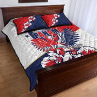 Panama Harpy Eagle Quilt Bed Set Pro Mundi Beneficio Flor del Espiritu Santo - Wonder Print Shop