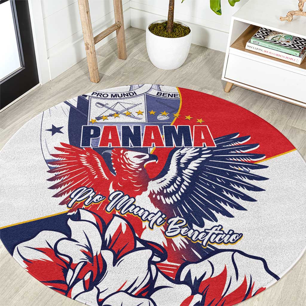 Panama Harpy Eagle Round Carpet Pro Mundi Beneficio Flor del Espiritu Santo