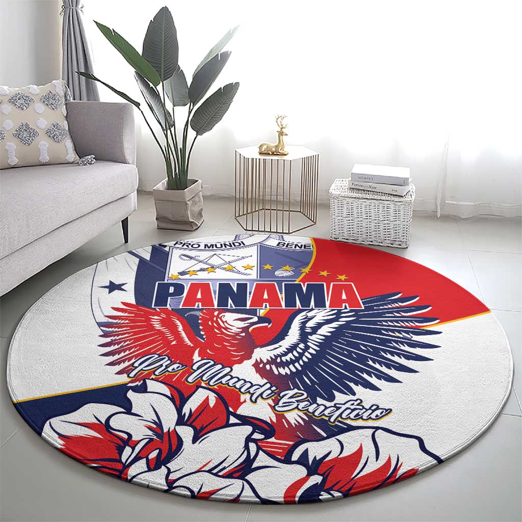 Panama Harpy Eagle Round Carpet Pro Mundi Beneficio Flor del Espiritu Santo