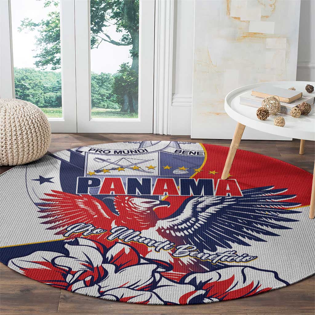 Panama Harpy Eagle Round Carpet Pro Mundi Beneficio Flor del Espiritu Santo