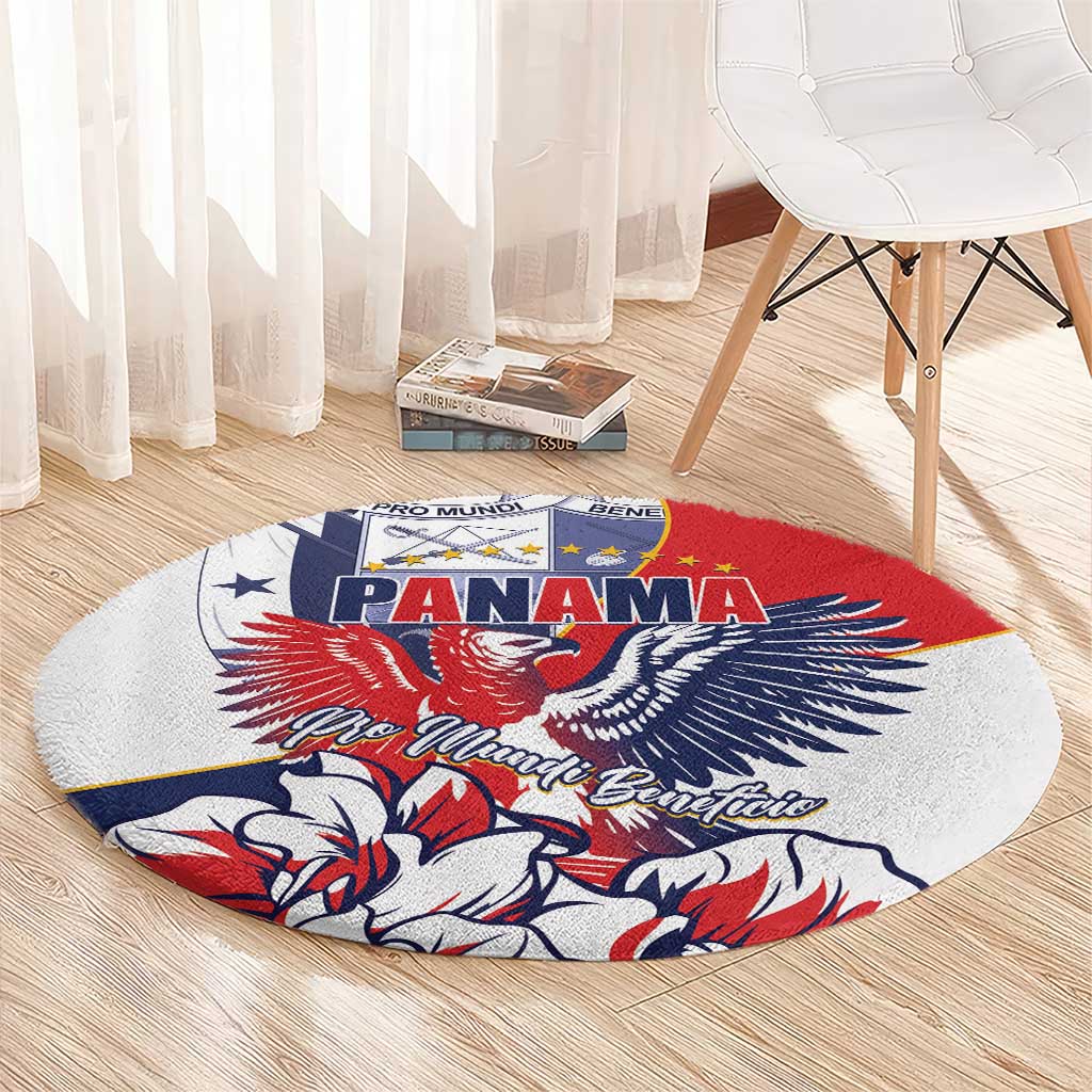 Panama Harpy Eagle Round Carpet Pro Mundi Beneficio Flor del Espiritu Santo