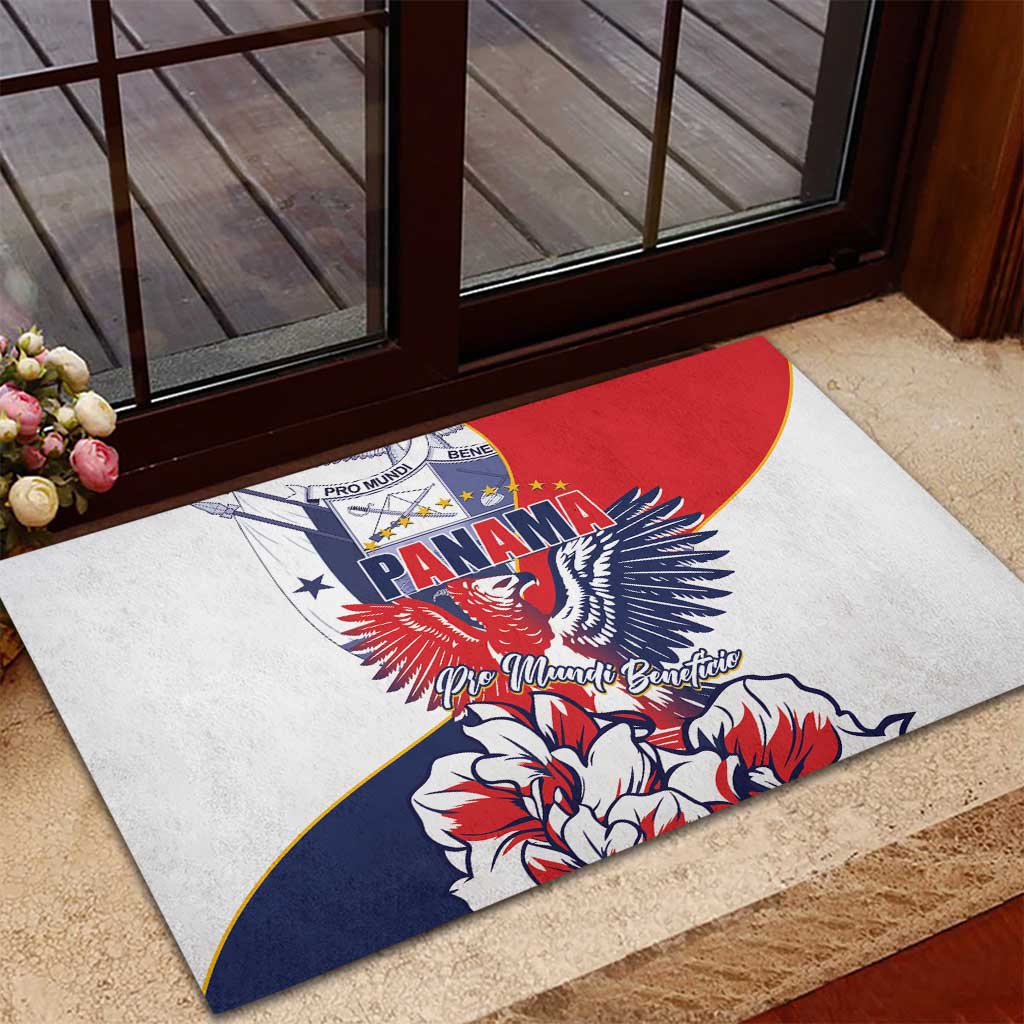 Panama Harpy Eagle Rubber Doormat Pro Mundi Beneficio Flor del Espiritu Santo - Wonder Print Shop