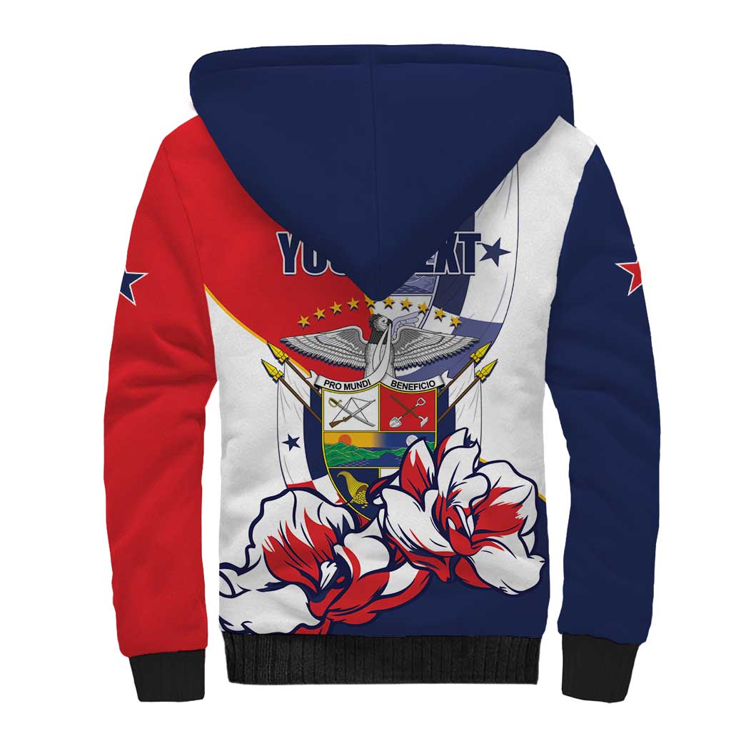 Personalized Panama Harpy Eagle Sherpa Hoodie Pro Mundi Beneficio Flor del Espiritu Santo - Wonder Print Shop