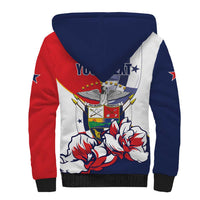 Personalized Panama Harpy Eagle Sherpa Hoodie Pro Mundi Beneficio Flor del Espiritu Santo - Wonder Print Shop