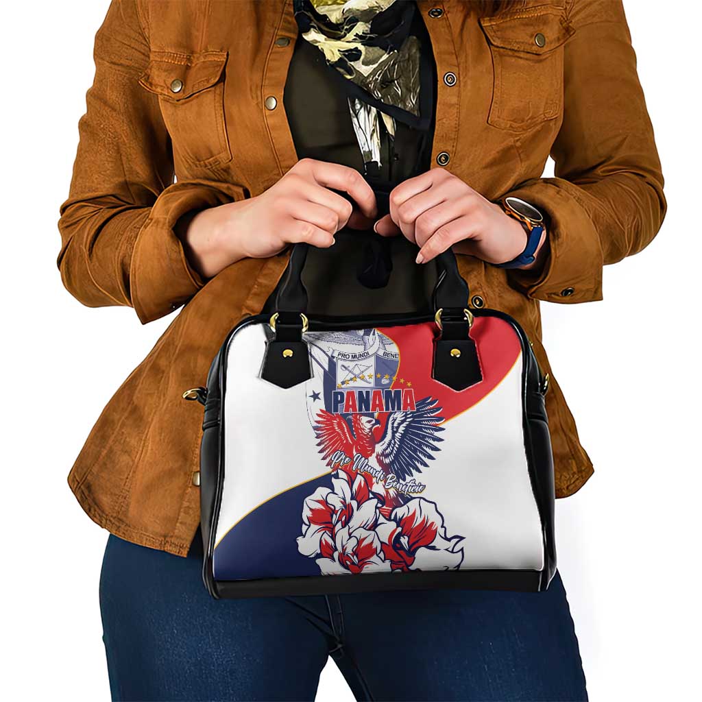 Panama Harpy Eagle Shoulder Handbag Pro Mundi Beneficio Flor del Espiritu Santo