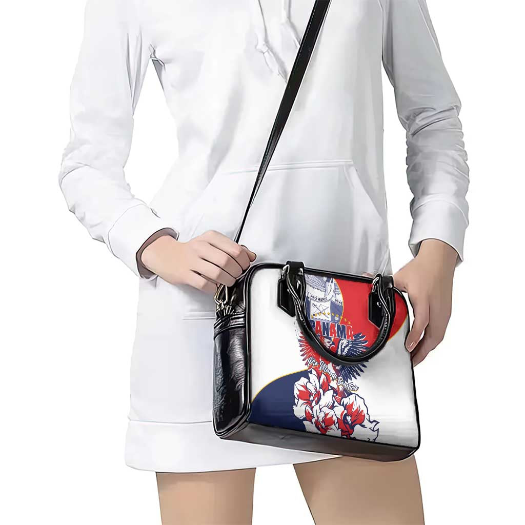 Panama Harpy Eagle Shoulder Handbag Pro Mundi Beneficio Flor del Espiritu Santo