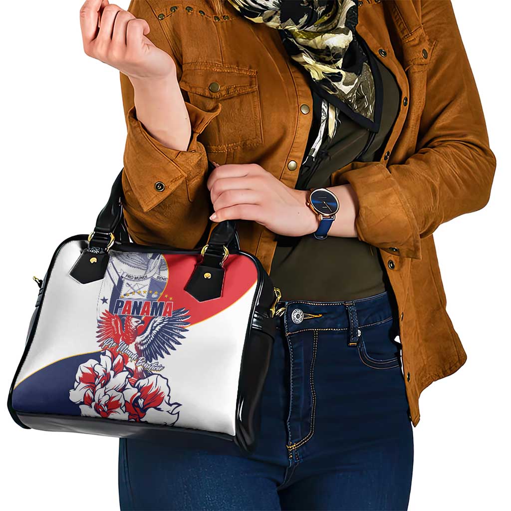 Panama Harpy Eagle Shoulder Handbag Pro Mundi Beneficio Flor del Espiritu Santo