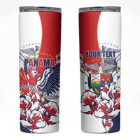 Personalized Panama Harpy Eagle Skinny Tumbler Pro Mundi Beneficio Flor del Espiritu Santo - Wonder Print Shop