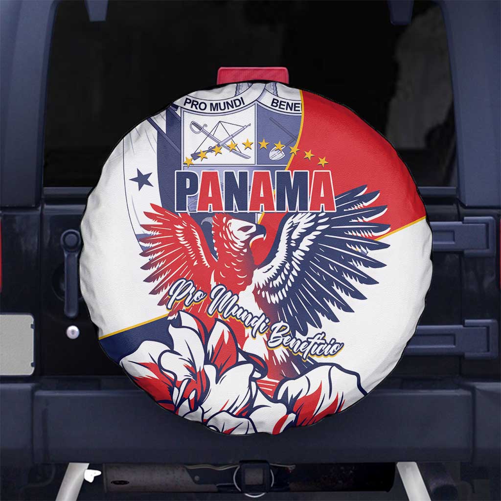 Panama Harpy Eagle Spare Tire Cover Pro Mundi Beneficio Flor del Espiritu Santo - Wonder Print Shop