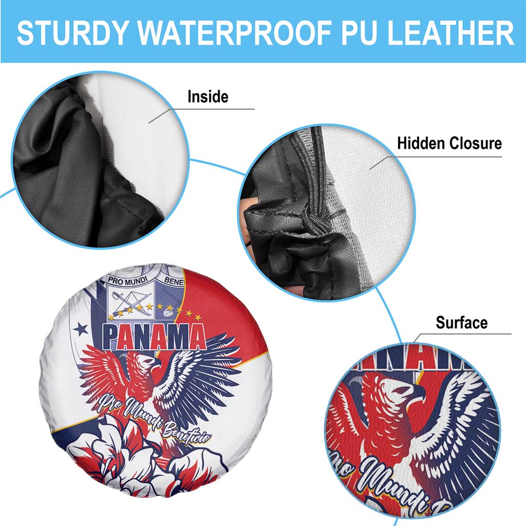 Panama Harpy Eagle Spare Tire Cover Pro Mundi Beneficio Flor del Espiritu Santo - Wonder Print Shop