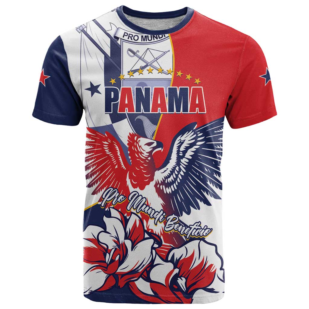 Personalized Panama Harpy Eagle T Shirt Pro Mundi Beneficio Flor del Espiritu Santo - Wonder Print Shop