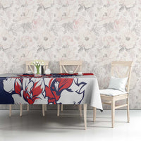 Panama Harpy Eagle Tablecloth Pro Mundi Beneficio Flor del Espiritu Santo - Wonder Print Shop