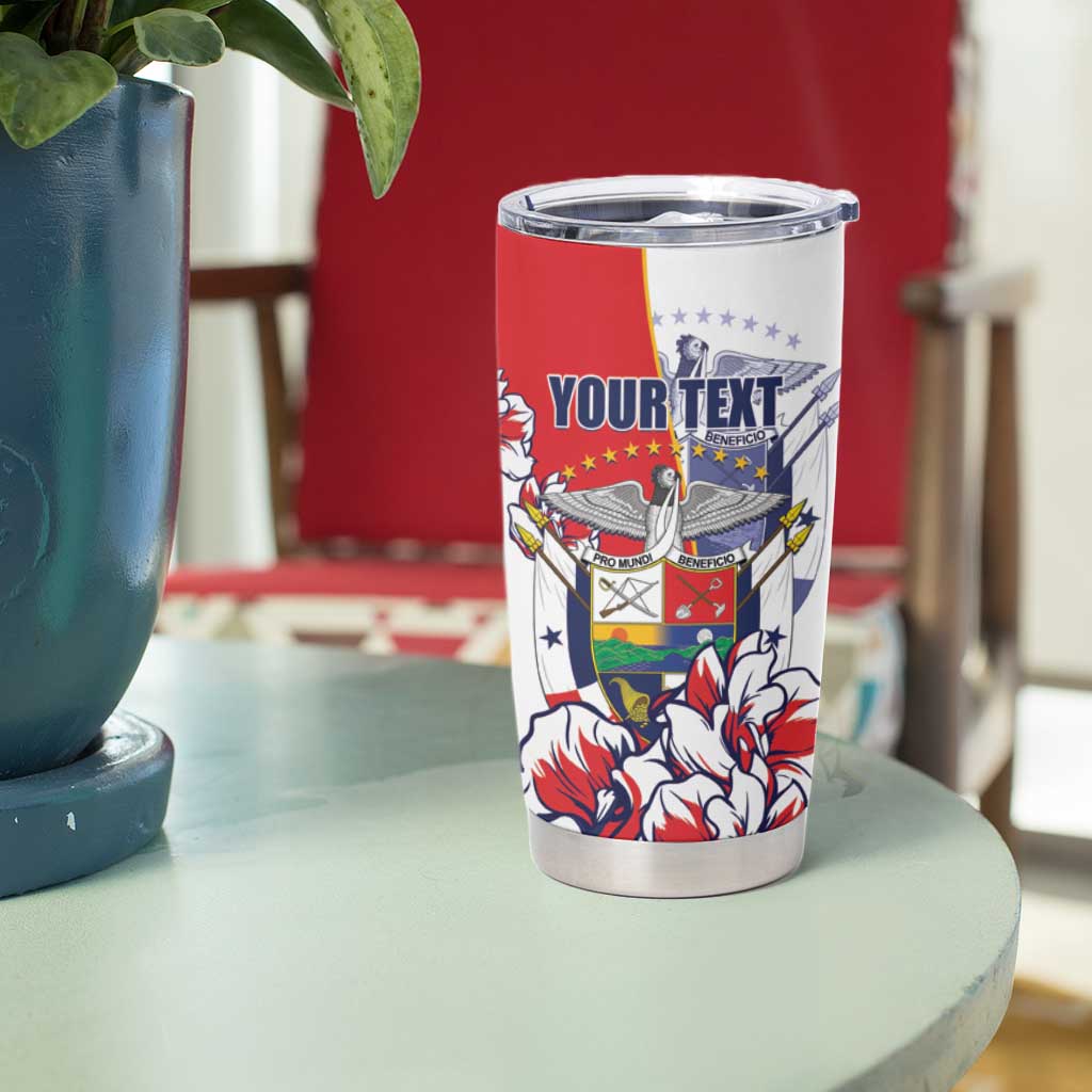 Personalized Panama Harpy Eagle Tumbler Cup Pro Mundi Beneficio Flor del Espiritu Santo - Wonder Print Shop