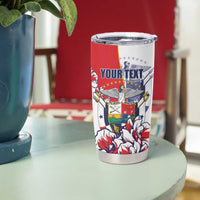 Personalized Panama Harpy Eagle Tumbler Cup Pro Mundi Beneficio Flor del Espiritu Santo - Wonder Print Shop