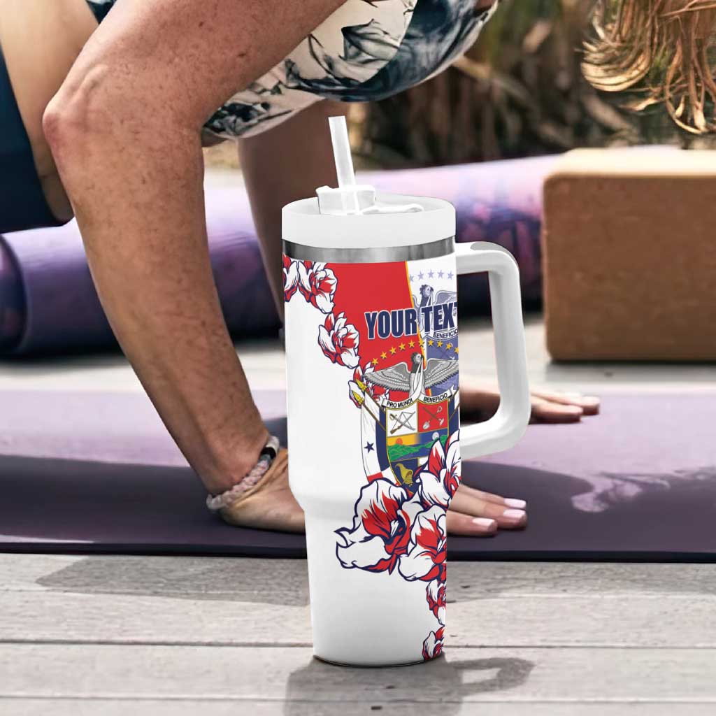 Personalized Panama Harpy Eagle Tumbler With Handle Pro Mundi Beneficio Flor del Espiritu Santo - Wonder Print Shop