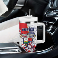 Personalized Panama Harpy Eagle Tumbler With Handle Pro Mundi Beneficio Flor del Espiritu Santo - Wonder Print Shop