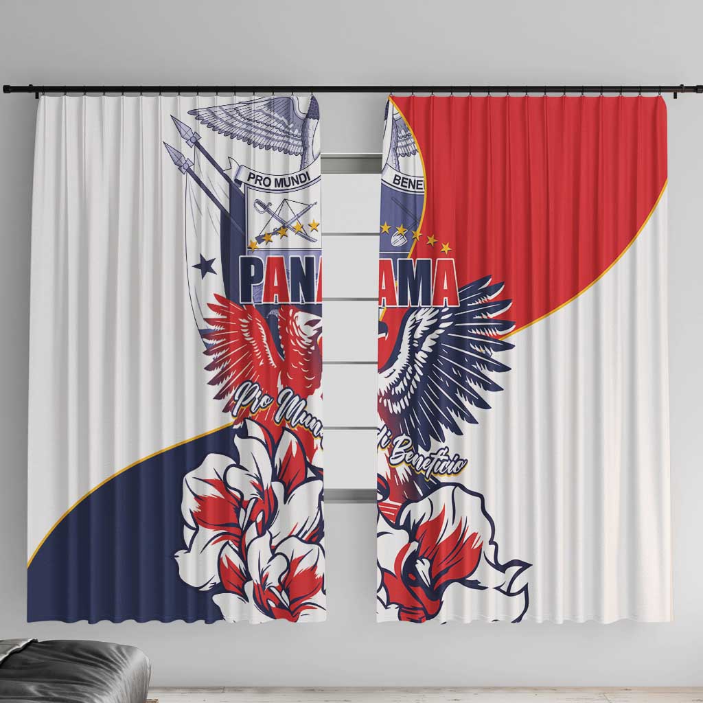 Panama Harpy Eagle Window Curtain Pro Mundi Beneficio Flor del Espiritu Santo - Wonder Print Shop