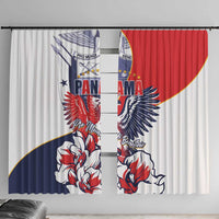 Panama Harpy Eagle Window Curtain Pro Mundi Beneficio Flor del Espiritu Santo - Wonder Print Shop