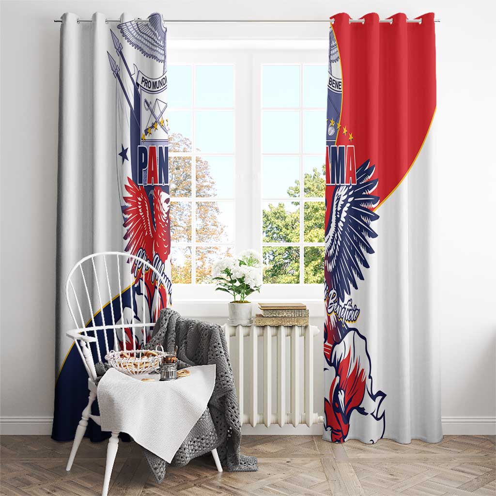 Panama Harpy Eagle Window Curtain Pro Mundi Beneficio Flor del Espiritu Santo - Wonder Print Shop