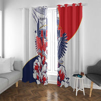 Panama Harpy Eagle Window Curtain Pro Mundi Beneficio Flor del Espiritu Santo - Wonder Print Shop