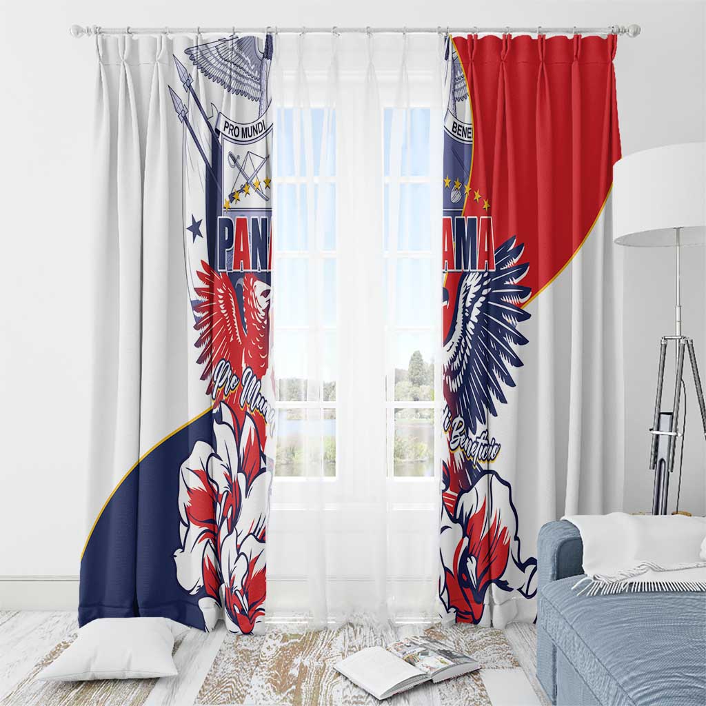 Panama Harpy Eagle Window Curtain Pro Mundi Beneficio Flor del Espiritu Santo - Wonder Print Shop