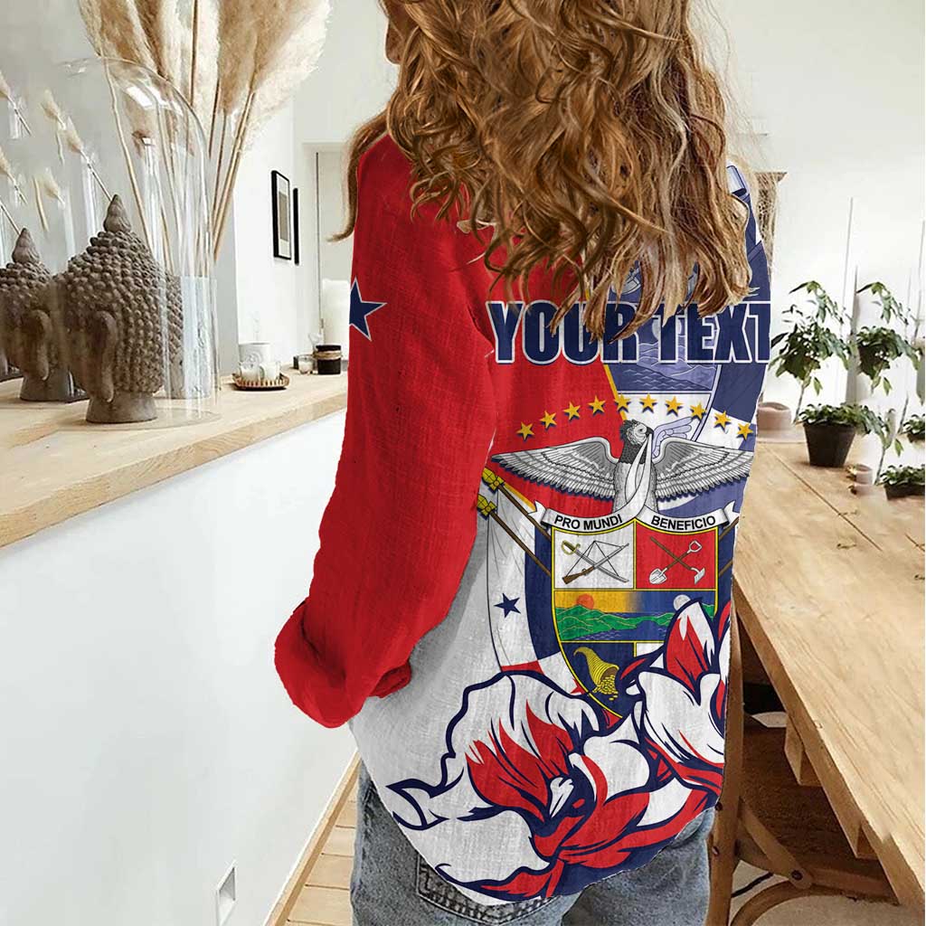 Personalized Panama Harpy Eagle Women Casual Shirt Pro Mundi Beneficio Flor del Espiritu Santo - Wonder Print Shop