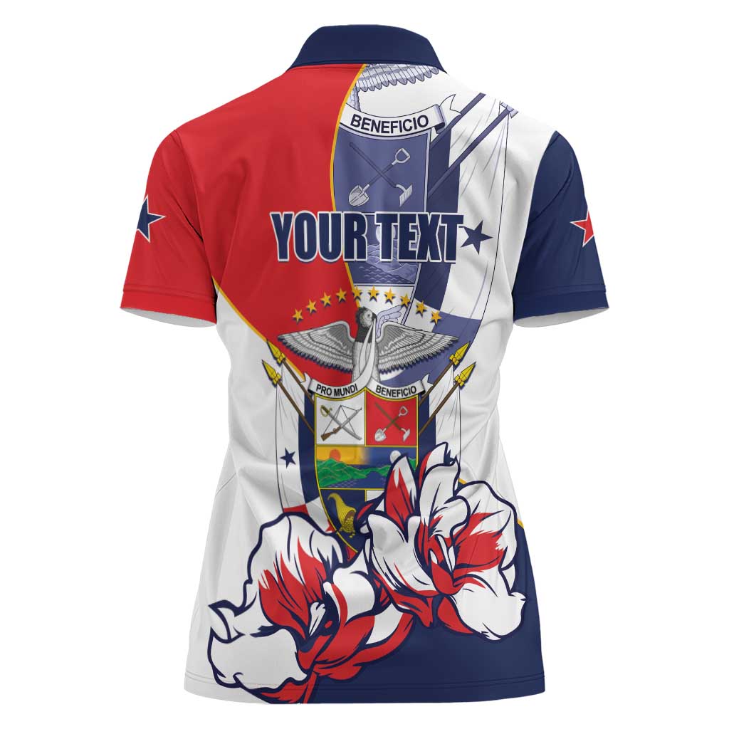 Personalized Panama Harpy Eagle Women Polo Shirt Pro Mundi Beneficio Flor del Espiritu Santo - Wonder Print Shop