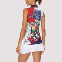 Personalized Panama Harpy Eagle Women Sleeveless Polo Shirt Pro Mundi Beneficio Flor del Espiritu Santo - Wonder Print Shop