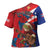 Personalized Puerto Rico Christmas Cross Shoulder Shirt Coqui Frog Playing Guitar - Wonder Print Shop
