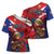 Personalized Puerto Rico Christmas Cross Shoulder Shirt Coqui Frog Playing Guitar - Wonder Print Shop