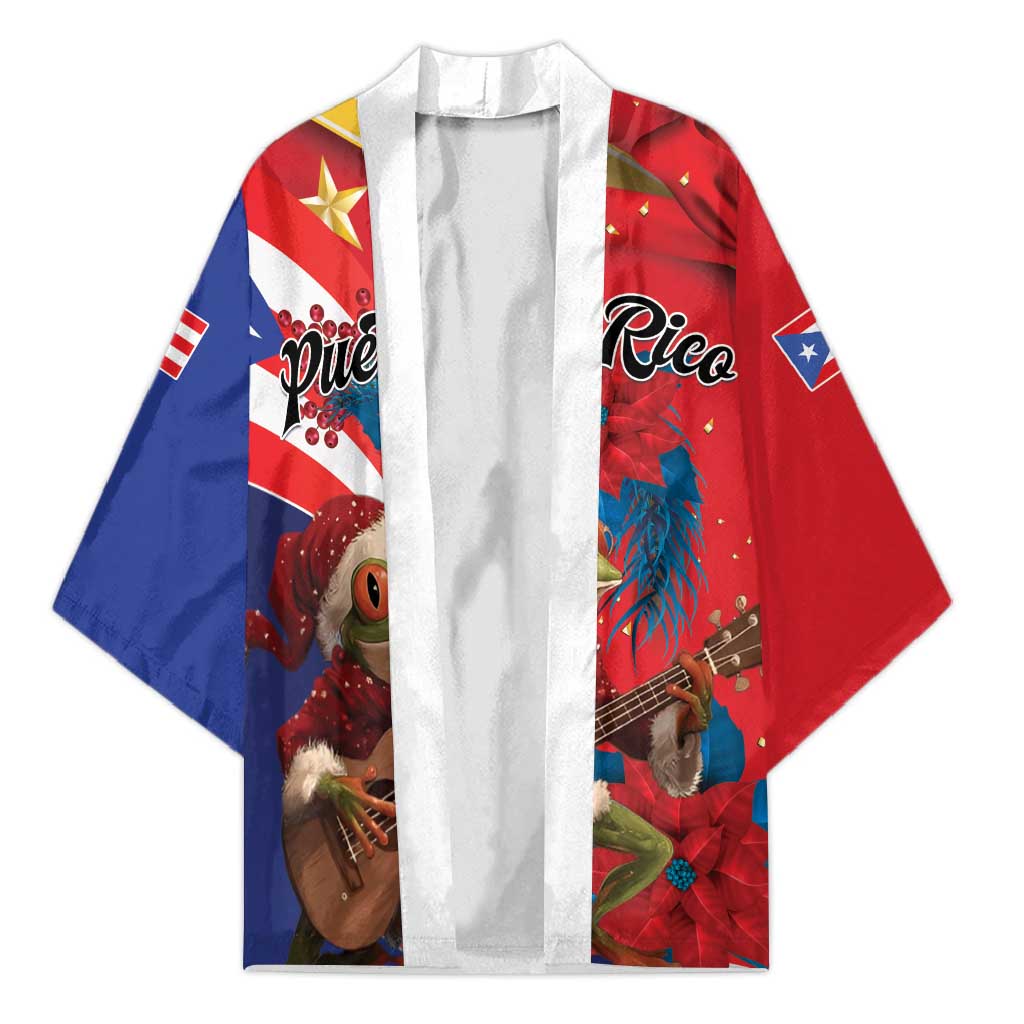 Personalized Puerto Rico Christmas Kimono Coqui Frog Playing Guitar - Wonder Print Shop